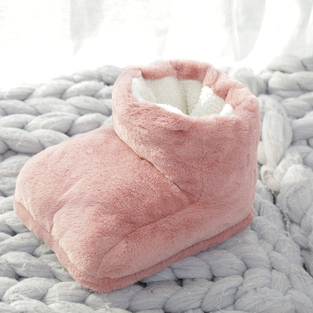 Electric Foot Warmer, Soft Fleece, One Size | Grey or Pink | 3 Heat Settings, USB Powered, Washable Cover, 5V Safe 5