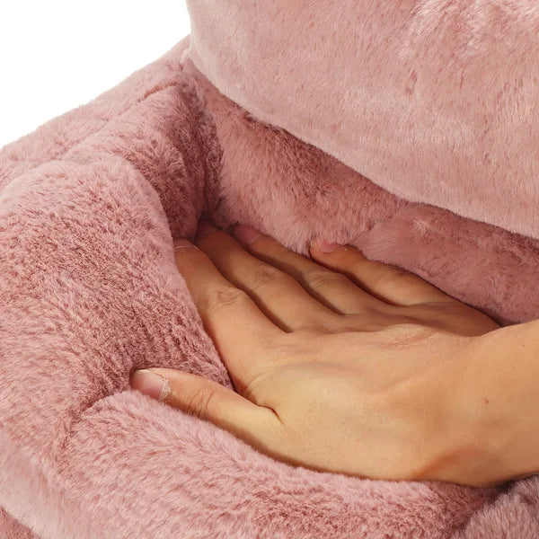 Electric Foot Warmer, Soft Fleece, One Size | Grey or Pink | 3 Heat Settings, USB Powered, Washable Cover, 5V Safe 4