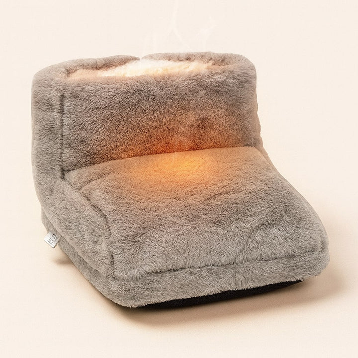Electric Foot Warmer, Soft Fleece, One Size | Grey or Pink | 3 Heat Settings, USB Powered, Washable Cover, 5V Safe 3