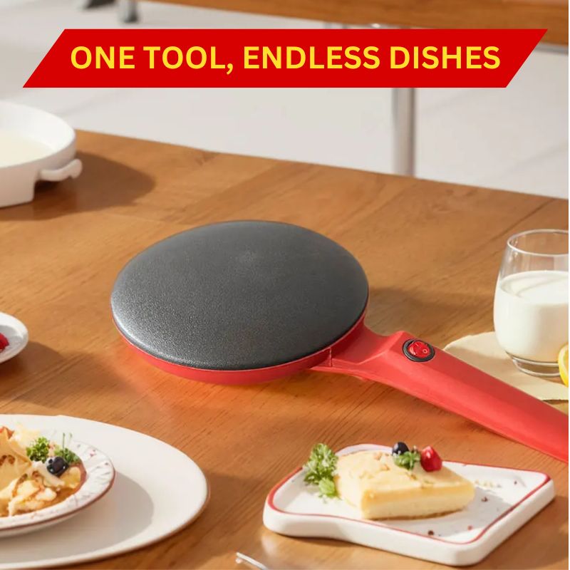 Electric Crepe Maker Non-Stick Coating | Rapid Heat Technology for Even Cooking | Cool-Touch Handle, Portable Design 4