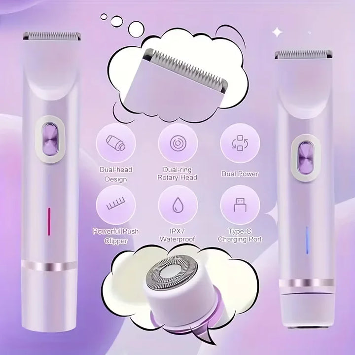 Shaver | Two Interchangeable Heads, Cordless