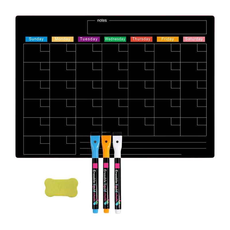 Magnetic Fridge Planner Set Monthly Weekly Boards 6 Neon Markers 26