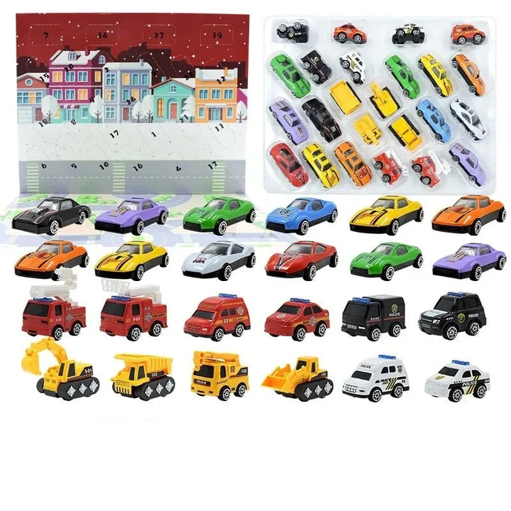 Vehicle Advent Calendar Alloy Construction Rescue Toy with Moving Parts 4