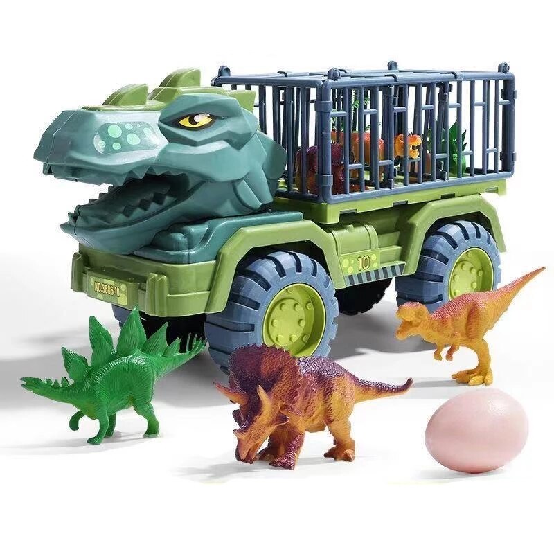 Dinosaur Truck Toy Play Set with Sturdy Plastic Build | Includes Dinosaur Figures &amp; Accessories | Encourages Imaginative Play 3