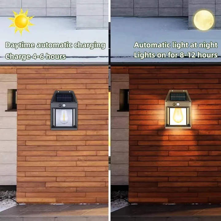 Solar Wall Lamp Outdoor Weatherproof 120-Degree Sensor with 3 Lighting Modes 11
