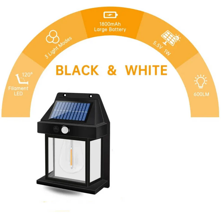 Solar Wall Lamp Outdoor Weatherproof 120-Degree Sensor with 3 Lighting Modes 9