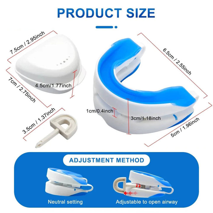 Anti-Snoring Mouthpiece Moldable Plastic | Adjustable Lower Tray &amp; Dual-Layer Shell | Custom Boil-and-Bite Fit 6