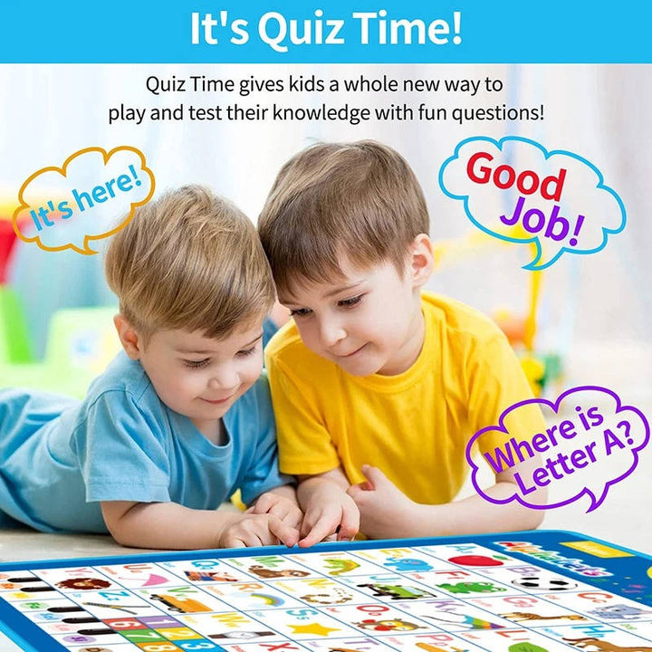 Alphabet Interactive Learning Toy | Touch Sound Letters, Numbers &amp; Quiz Mode | Waterproof Wipe-Clean Poster for Toddlers 2