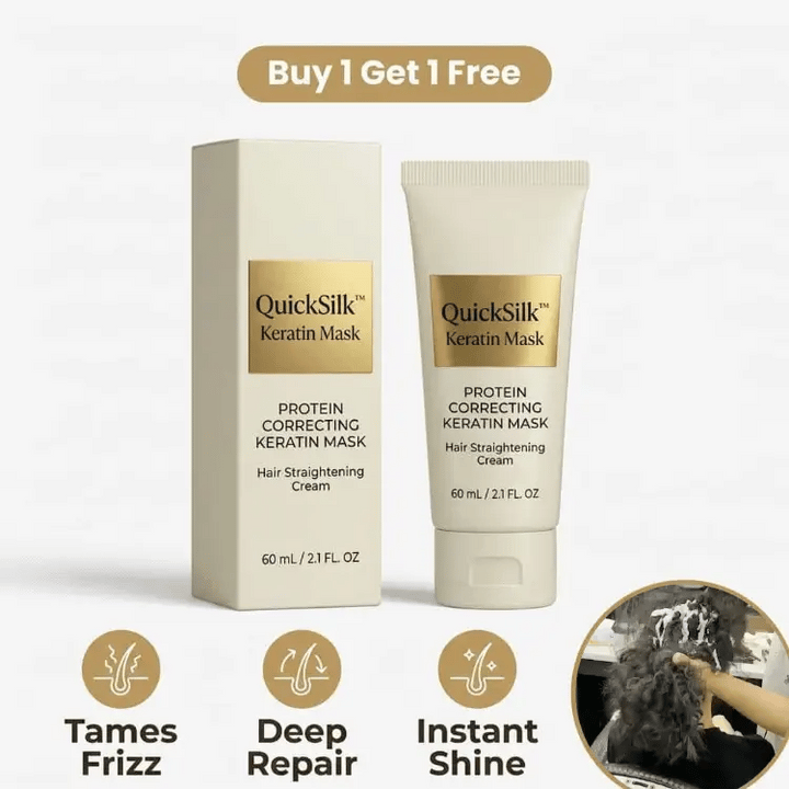 Keratin Hair Mask with Collagen Formula | Repairs Split Ends &amp; Reduces Frizz | 5-Minute Salon-Quality Shine Treatment 1