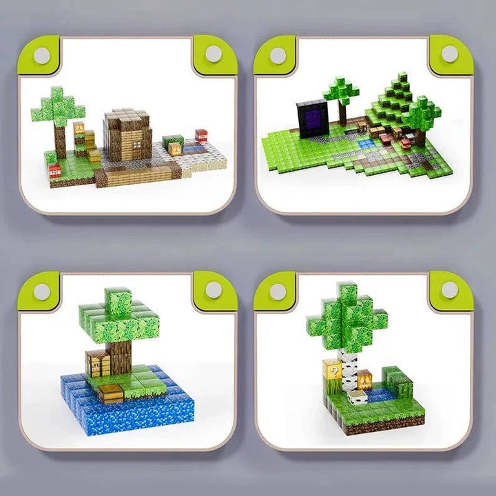 Magnetic Building Blocks 205pcs | Eight-Sided Magnets with Figurines &amp; Storage Box | 160+ Styles for Ages 3-12 8