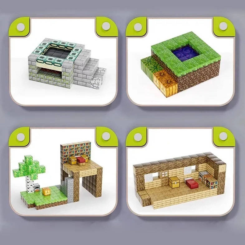 Magnetic Building Blocks 205pcs | Eight-Sided Magnets with Figurines &amp; Storage Box | 160+ Styles for Ages 3-12 7