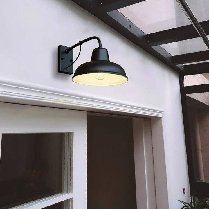 Outdoor Barn Wall Light | Thick Metal Arm, E26/E27 Bulb Socket | Weatherproof Seal, Dust Resistant, Wall Mount 6