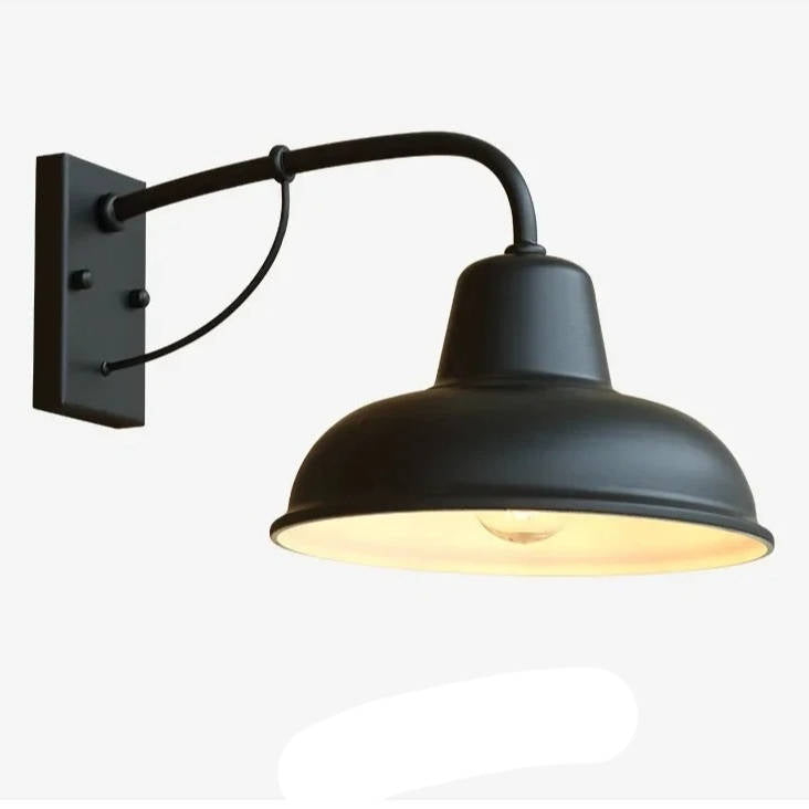 Outdoor Barn Wall Light | Thick Metal Arm, E26/E27 Bulb Socket | Weatherproof Seal, Dust Resistant, Wall Mount 5