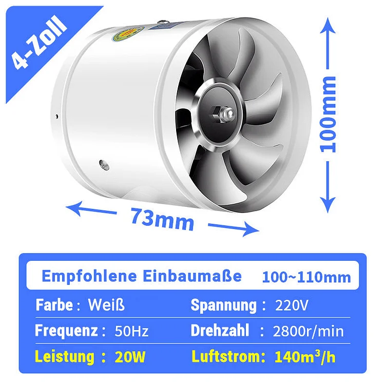 Wall Mounted Exhaust Fan High-Speed Quiet Multi-Room with Quick Installation 17
