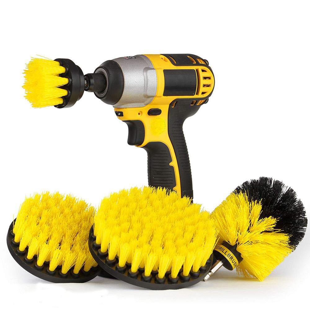 Drill Brush Set Universal Multi-Head Polypropylene with Extension Rod 5