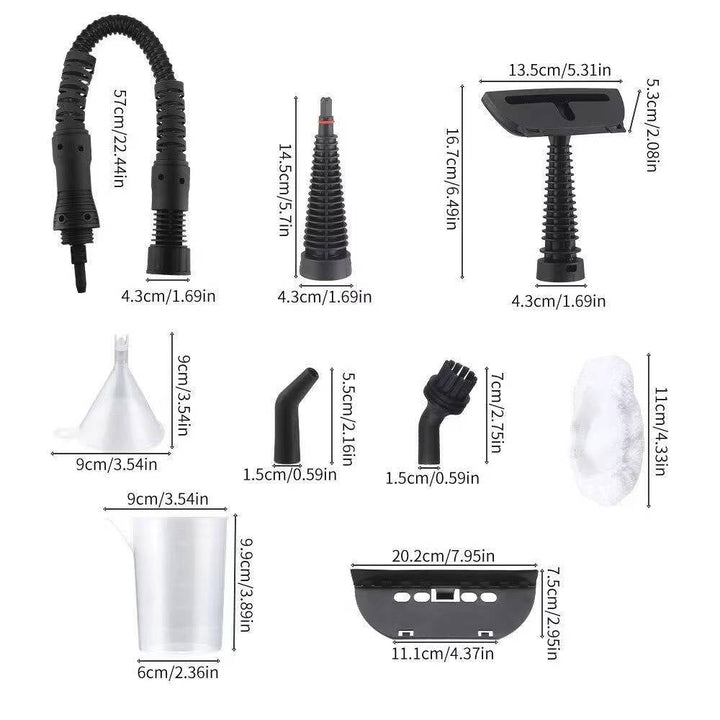 Handheld Steam Cleaner 1050W | 3 Bar High Pressure Steam Ready in 15 Seconds | 4 Brush Heads for Multi-Surface Cleaning 10