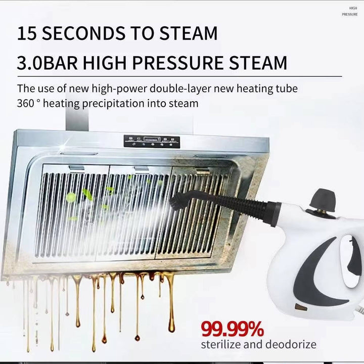 Handheld Steam Cleaner 1050W | 3 Bar High Pressure Steam Ready in 15 Seconds | 4 Brush Heads for Multi-Surface Cleaning 6