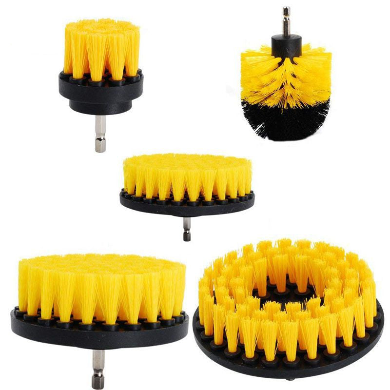 Drill Brush Set Universal Multi-Head Polypropylene with Extension Rod 6
