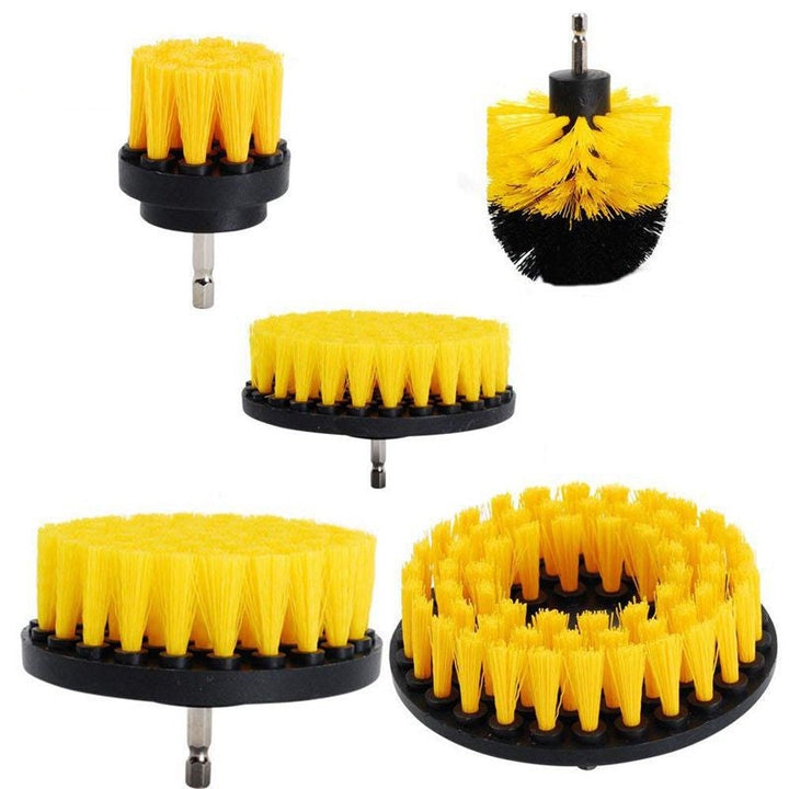 Drill Brush Set Universal Multi-Head Polypropylene with Extension Rod 6