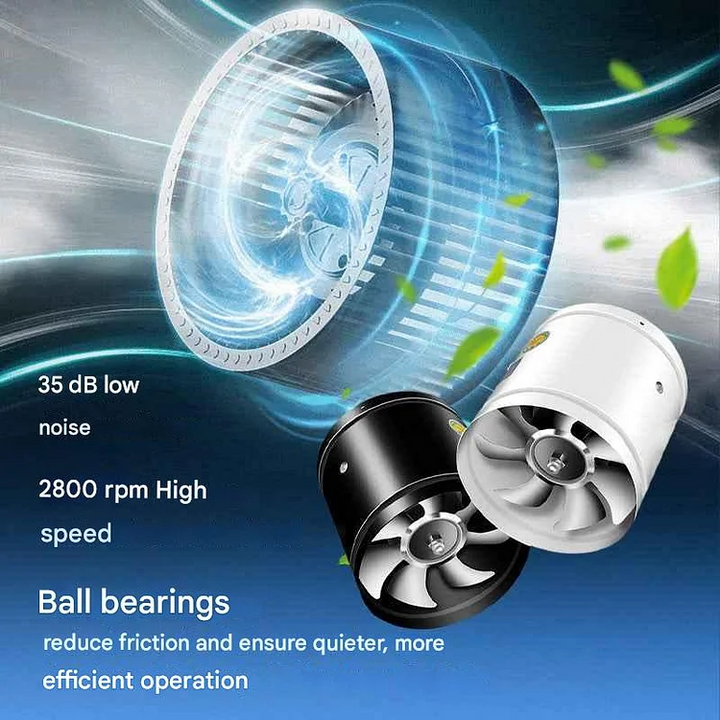 Wall Mounted Exhaust Fan High-Speed Quiet Multi-Room with Quick Installation 5