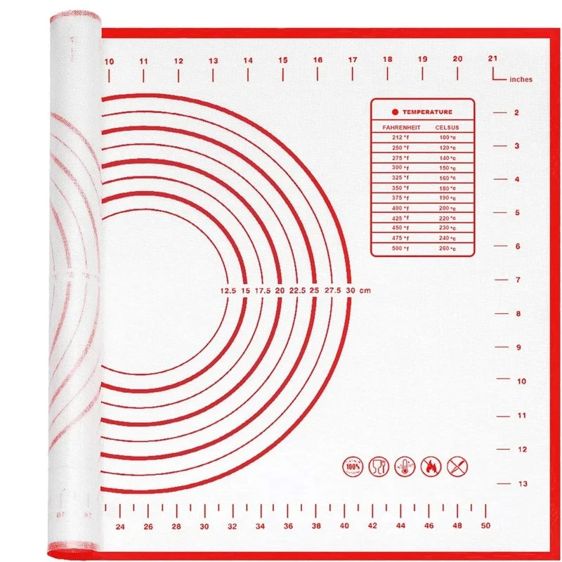 Silicone Baking Mat Fiberglass Mesh | Non-Stick Reusable Pastry Mat | Even Heat Distribution, Dishwasher-Safe for Baking 4