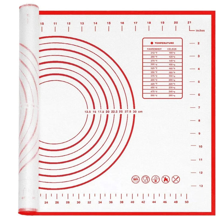 Silicone Baking Mat Fiberglass Mesh | Non-Stick Reusable Pastry Mat | Even Heat Distribution, Dishwasher-Safe for Baking 4