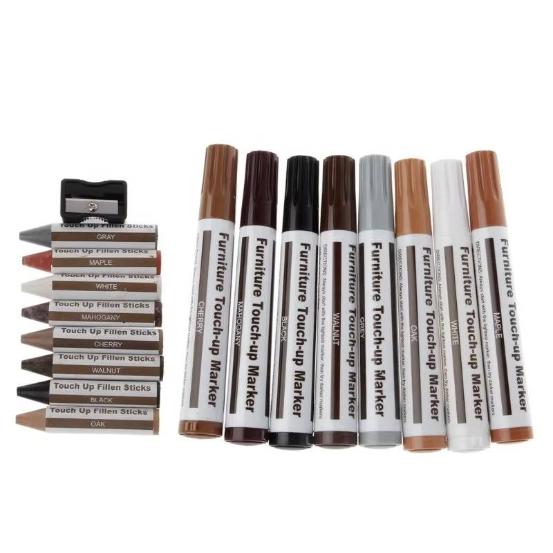Furniture Repair Kit 13 Piece | Wood Touch Up Markers and Wax Sticks with Sharpener | Fixes Scratches on Floors, Tables, Cabinets 4