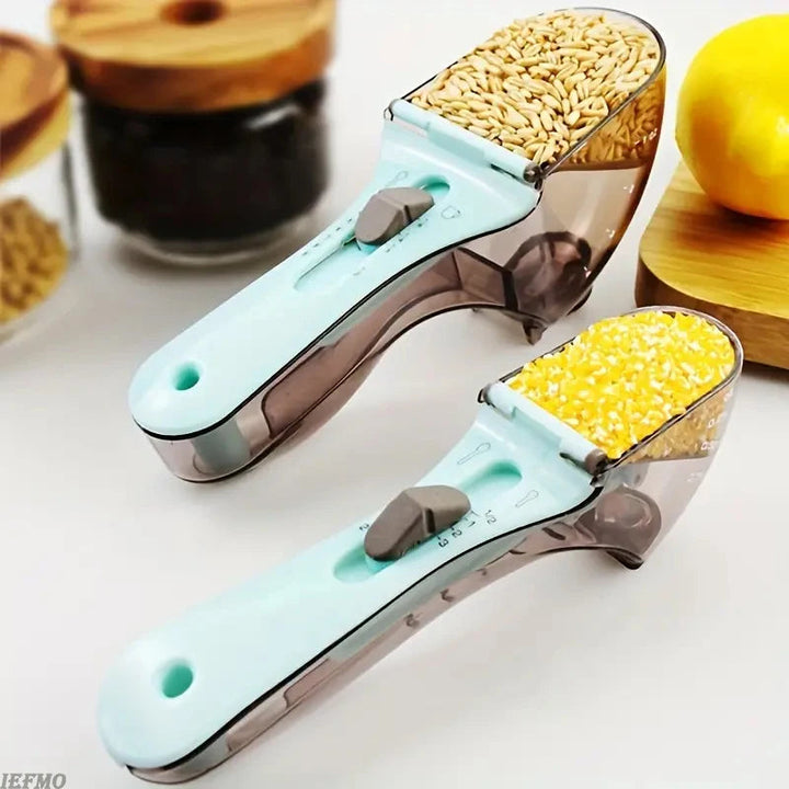 Adjustable Measuring Cup and Spoon Set | Magnetic Storage, BPA-Free Material | Precise Dry and Liquid Measurement Tool 1
