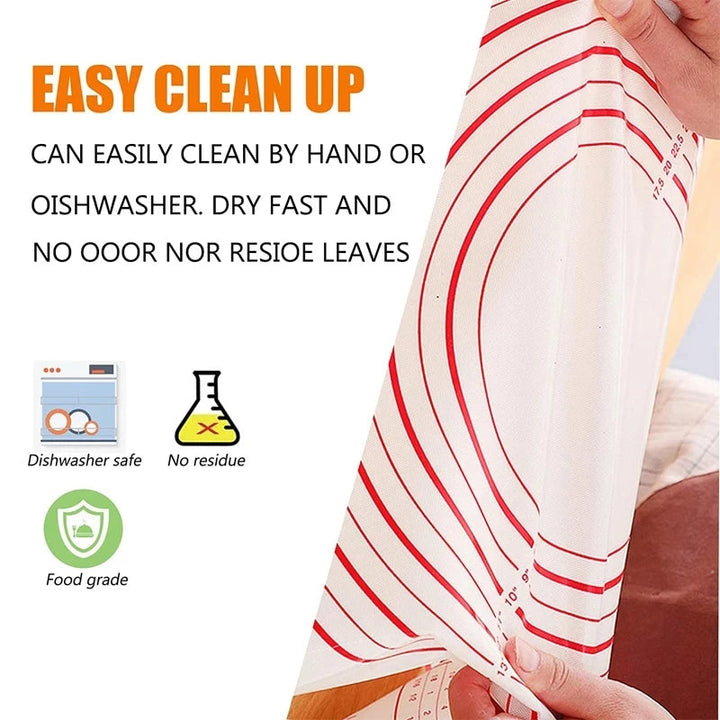 Silicone Baking Mat Fiberglass Mesh | Non-Stick Reusable Pastry Mat | Even Heat Distribution, Dishwasher-Safe for Baking 2