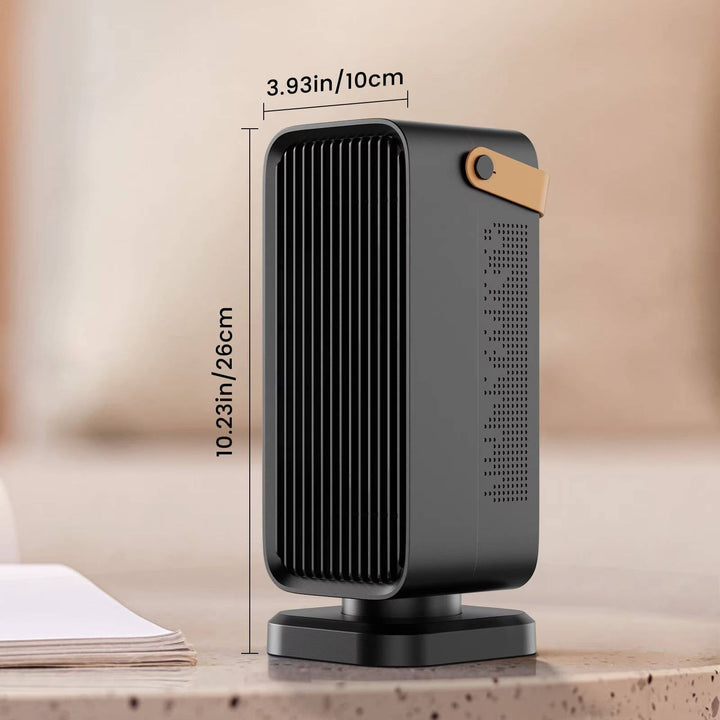 Portable Ceramic Desktop Heater | 1200W PTC Element with 3 Heat Settings | Tip-Over Auto Shutoff &amp; Overheat Protection 4
