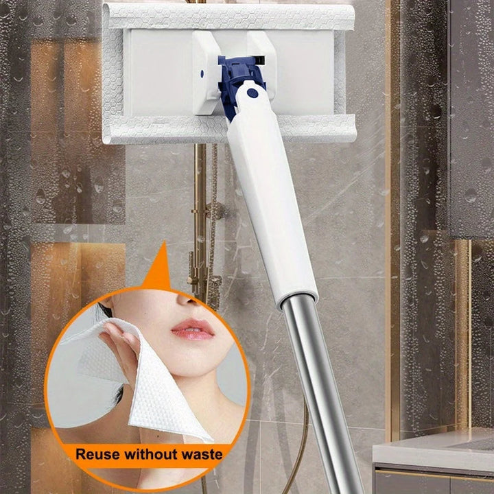 Automatic Cloth Clip Mini Mop | 360° Rotating Head with One-Press Cloth Change | Cleans Floors, Walls, Glass &amp; Tiles 2