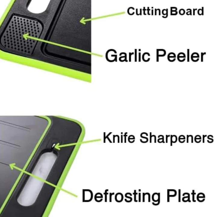 Cutting Board and Defrosting Tray | Aluminium Thawing Surface with Non-Slip Base | 4-in-1 Multi-Function Kitchen Tool 3
