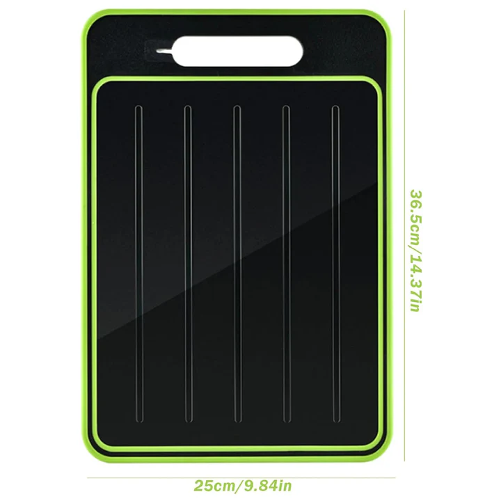 Cutting Board and Defrosting Tray | Aluminium Thawing Surface with Non-Slip Base | 4-in-1 Multi-Function Kitchen Tool 6