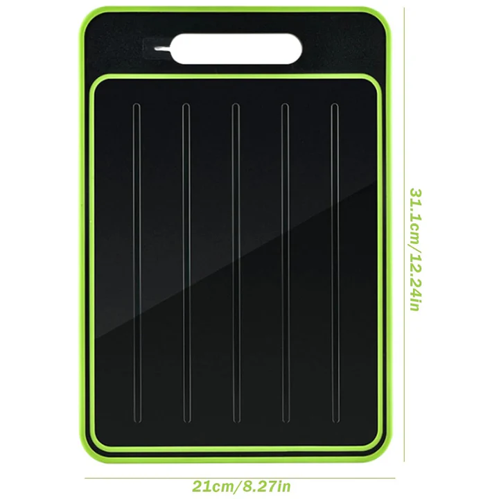 Cutting Board and Defrosting Tray | Aluminium Thawing Surface with Non-Slip Base | 4-in-1 Multi-Function Kitchen Tool 5