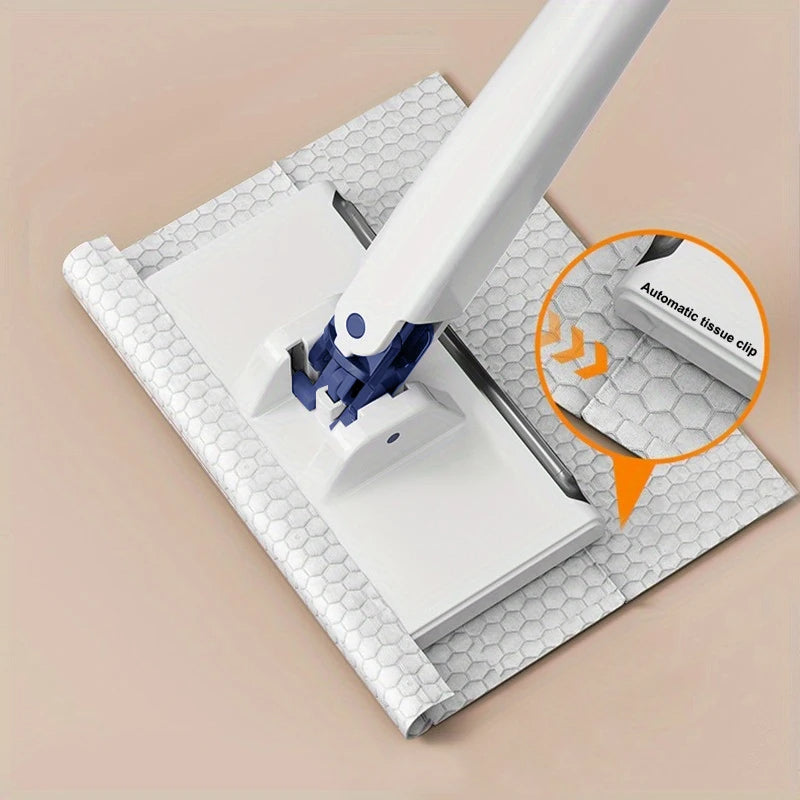 Automatic Cloth Clip Mini Mop | 360° Rotating Head with One-Press Cloth Change | Cleans Floors, Walls, Glass &amp; Tiles 3