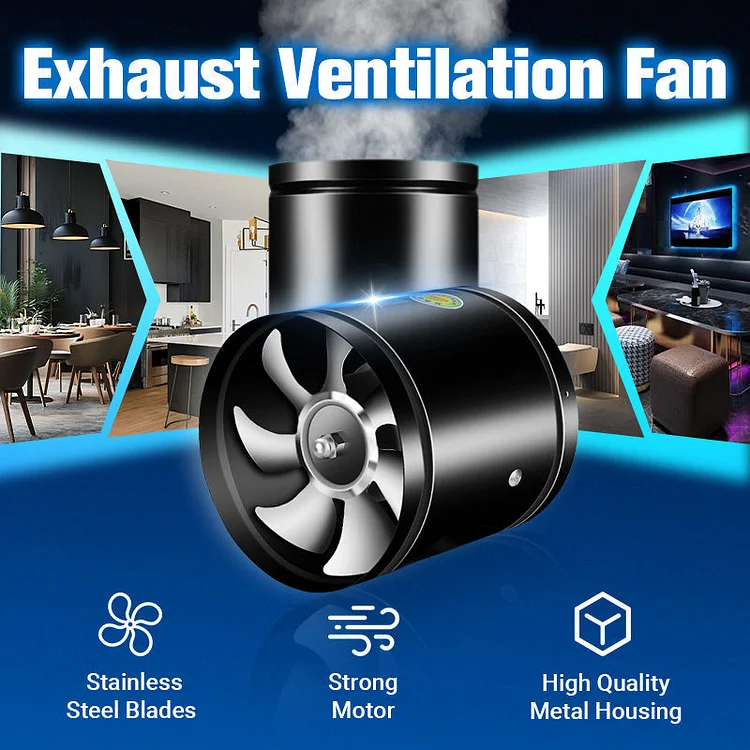 Wall Mounted Exhaust Fan High-Speed Quiet Multi-Room with Quick Installation 1