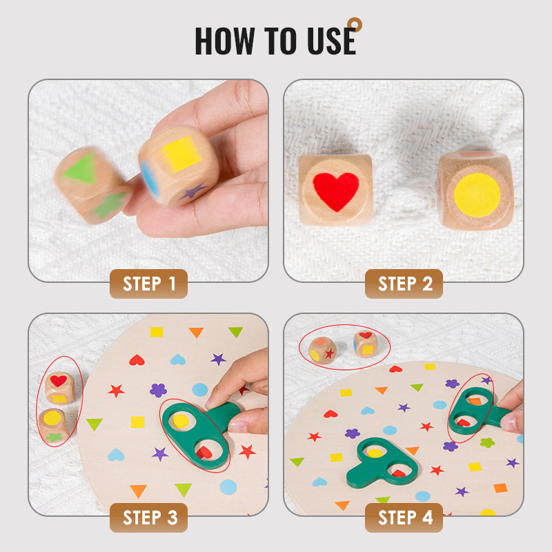 Wooden Shape Sorting Blocks Set Montessori Learning Toy 7