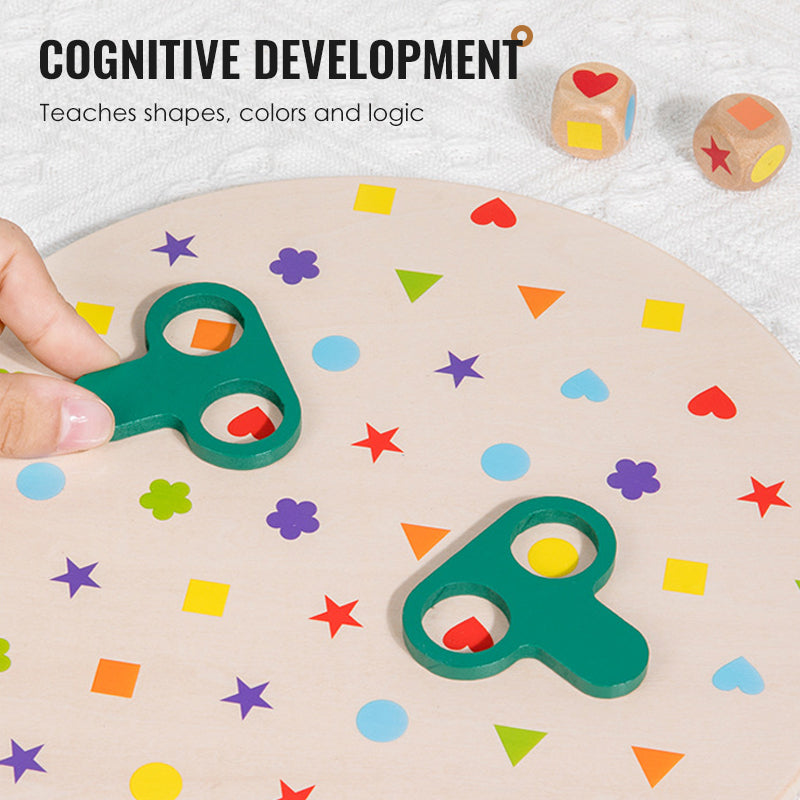 Wooden Shape Sorting Blocks Set Montessori Learning Toy 3
