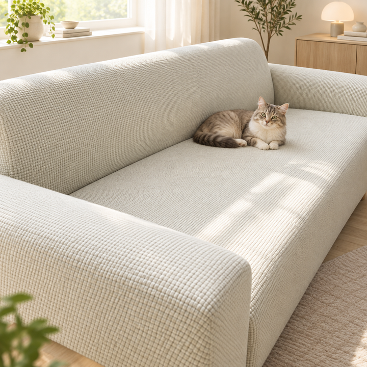 Stretch Sofa Cover Universal Fit Elastic Hem with Non-Slip Foam Strips 1