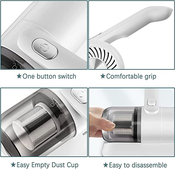 UV Mite Removal Vacuum Cleaner 12kPa Suction | HEPA Filter, Double Pulsation | Deep Cleans Mattress, Pillows &amp; Carpet 9