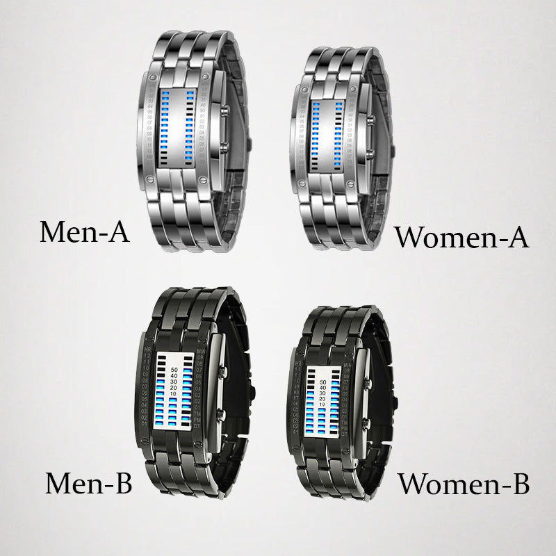 Binary LED Watch Alloy Water-Resistant with Scratch-Resistant Glass 1