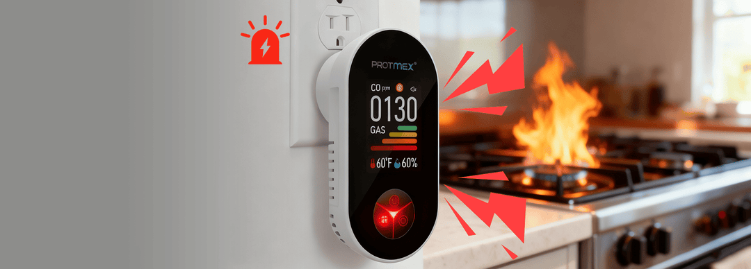 Carbon Monoxide Alarm with Temperature &amp; Humidity Monitor | Combustible Gas Detection | Plug-In, No Batteries Needed 14