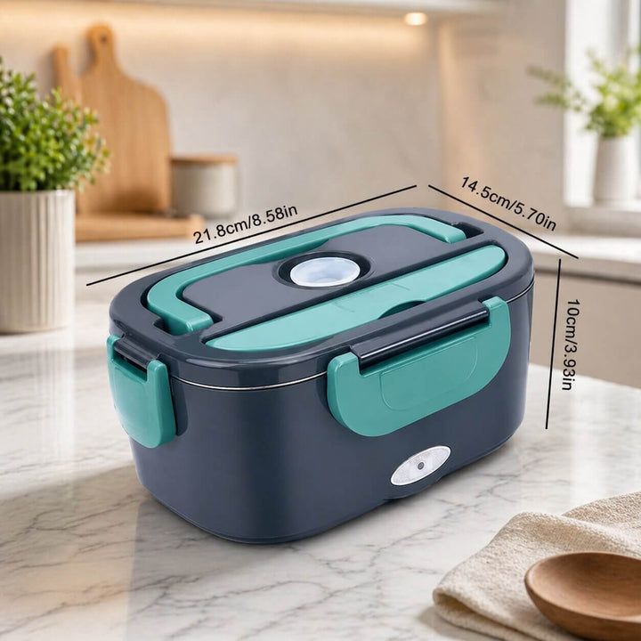 Electric Heated Lunchbox, Stainless Steel Interior | Home &amp; Car Power, Adjustable Temperature | Warms Meals in 20-30 Minutes 9