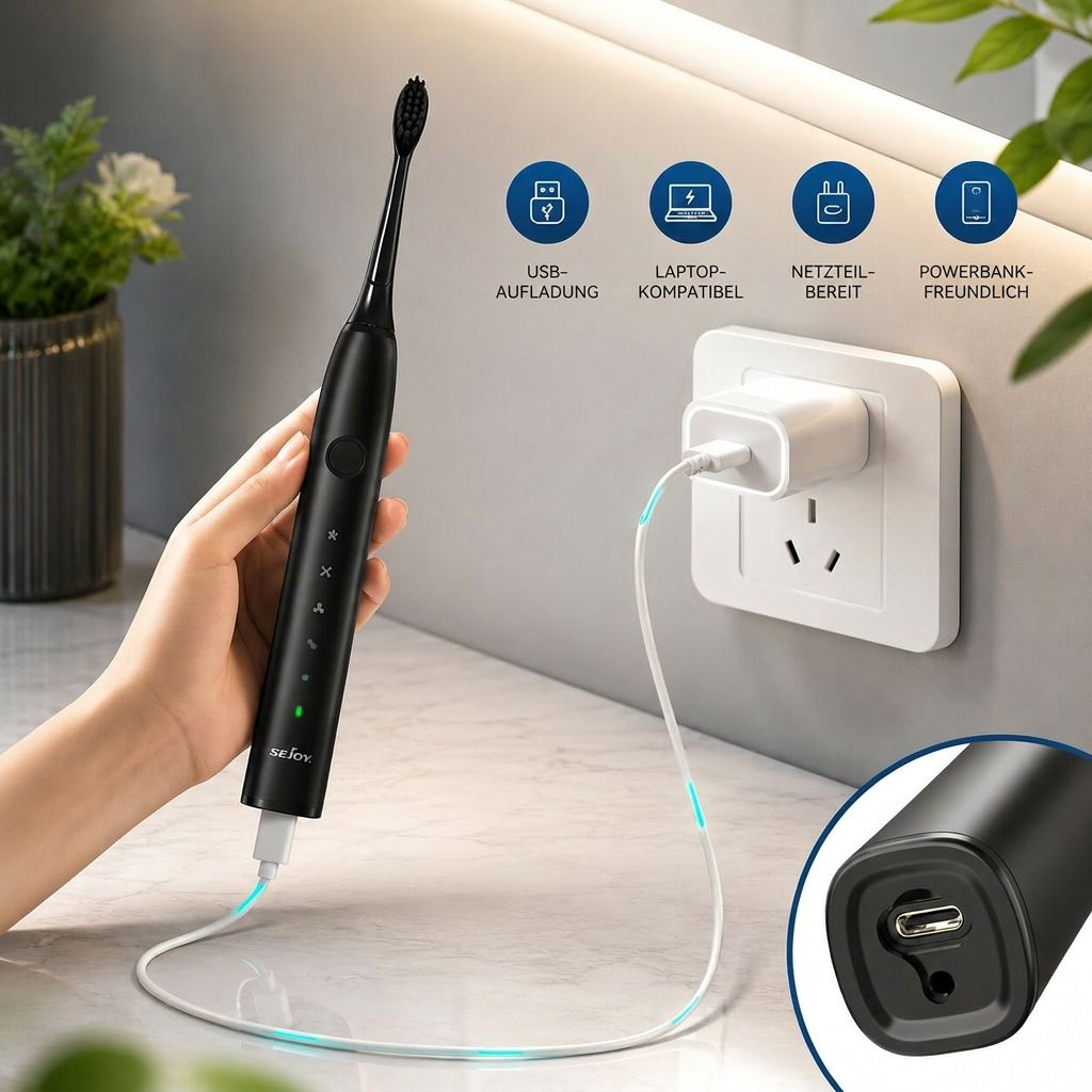 Electric Sonic Toothbrush | 5 Cleaning Modes &amp; 8 Replacement Heads | Quiet Under 36dB, Gentle on Sensitive Gums 5