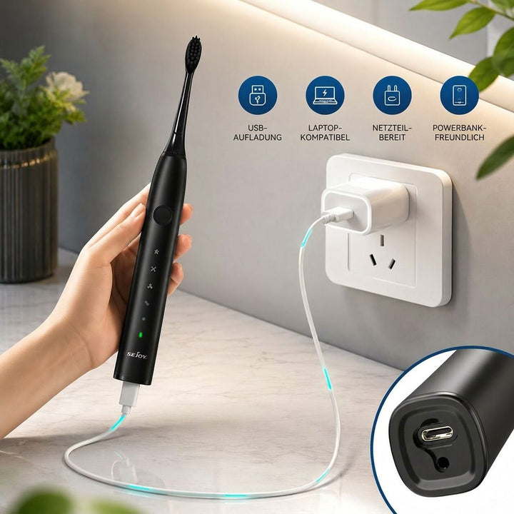 Electric Sonic Toothbrush | 5 Cleaning Modes &amp; 8 Replacement Heads | Quiet Under 36dB, Gentle on Sensitive Gums 5