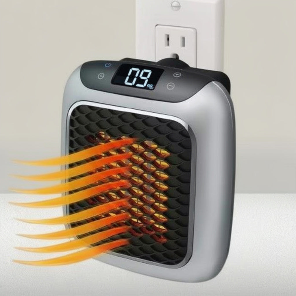 Electric Wall Heater 800W | Ceramic Heating Element with Remote Control | Programmable Timer, LED Display and Wall Mount 1