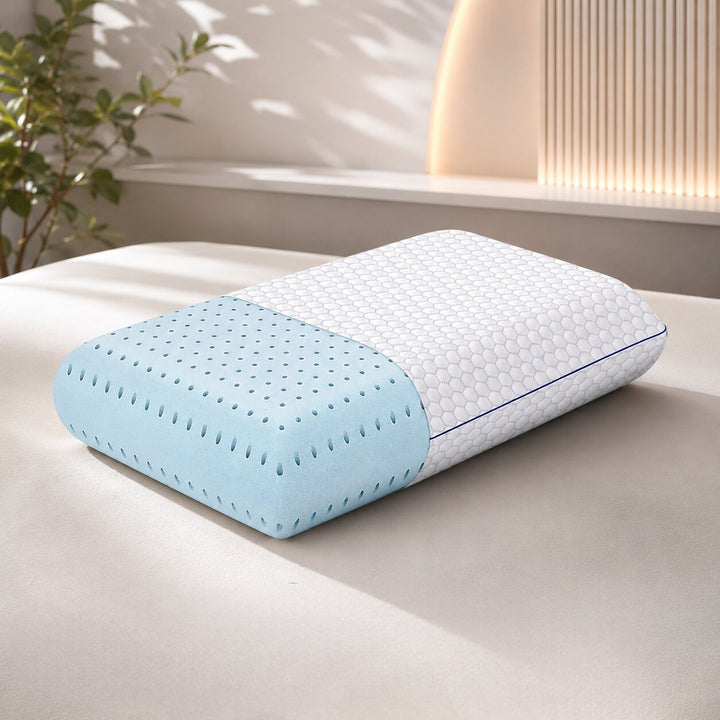Memory Foam Neck Support Pillow with Cooling Gel | Contoured Ergonomic Design | Pressure-Relief Comfort for Better Sleep 4