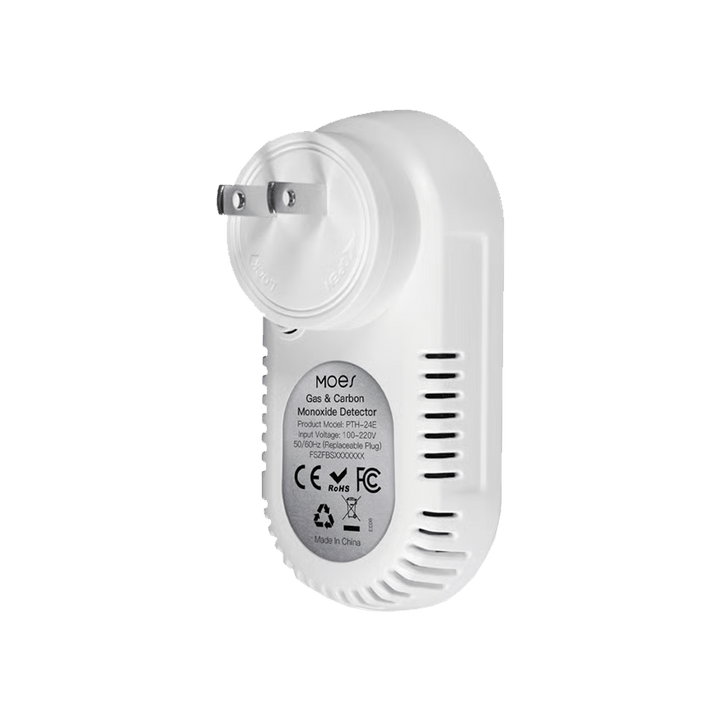 Carbon Monoxide Alarm with Temperature &amp; Humidity Monitor | Combustible Gas Detection | Plug-In, No Batteries Needed 9