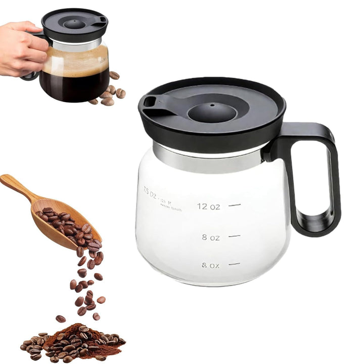 Leak-Proof Glass Coffee Cup Heat-Resistant Spill-Proof Lid 5