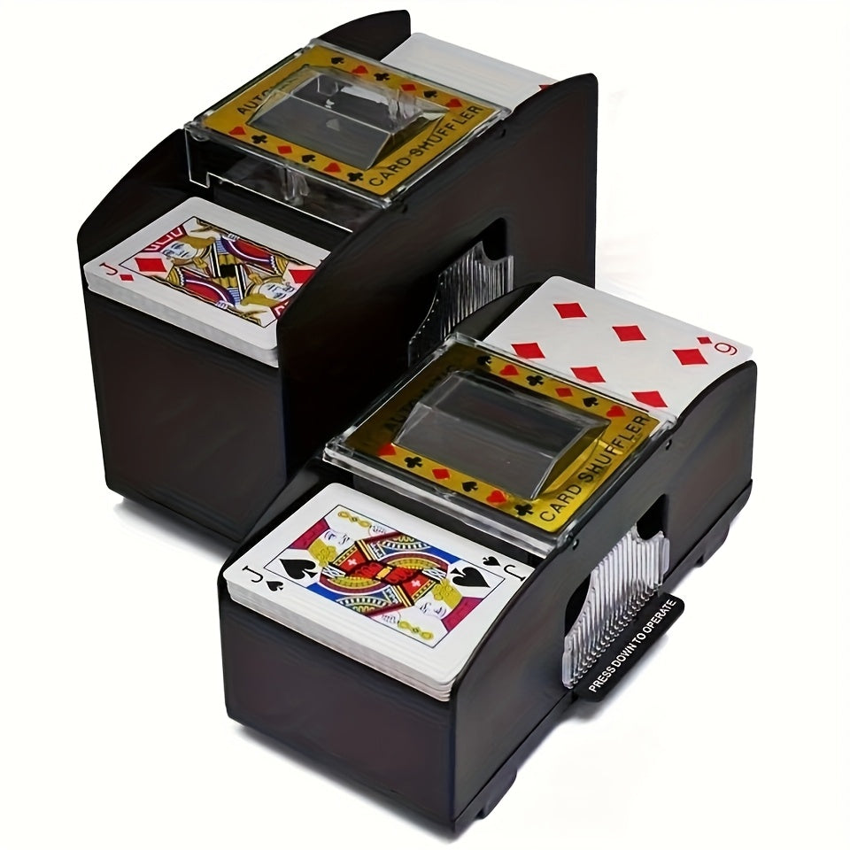 Automatic Card Shuffler for Standard Playing Cards | Battery Operated, Plastic | Poker, Bridge &amp; Board Game Nights 1